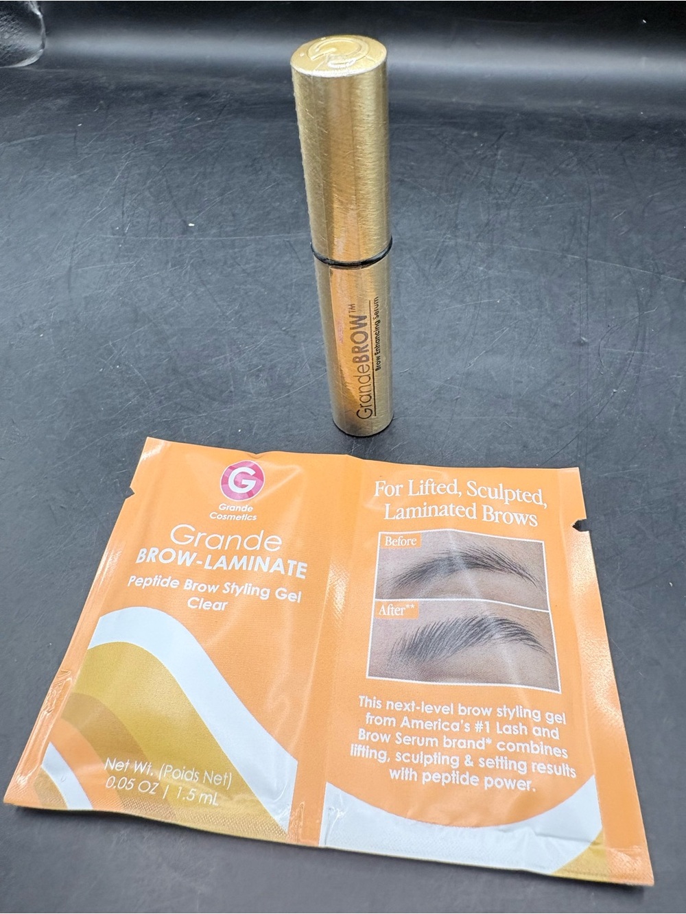 GrandeBROW Serum and  Laminate Peptide Brow Styling Gel 1.5ml